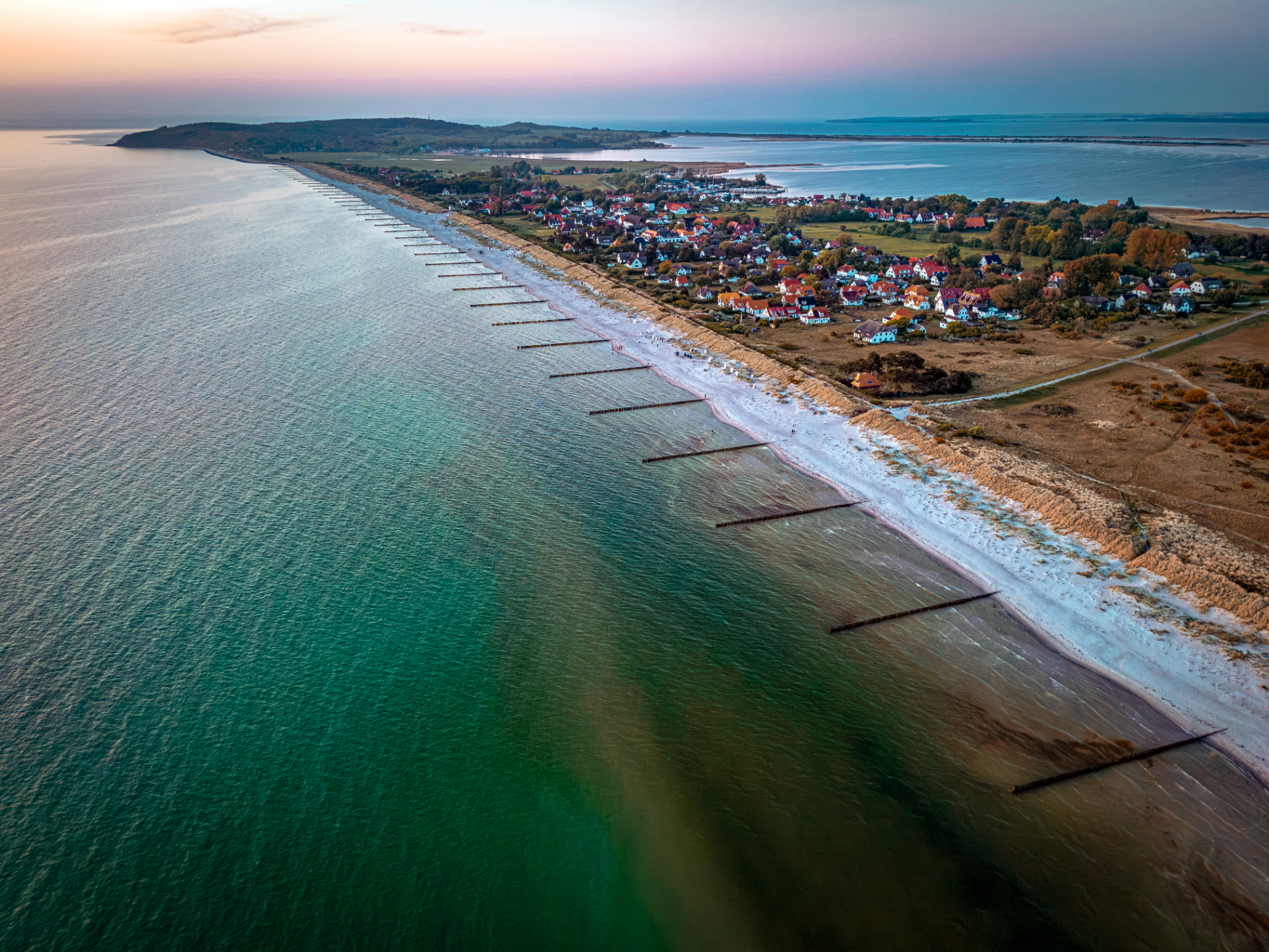 Hiddensee Sunset from the sea